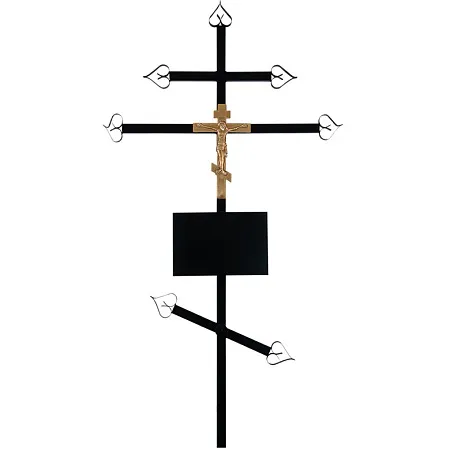 Крест на могилу металлический "Православный"