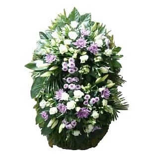 Ритуальный венок из живых цветов "Фантазийный 2"